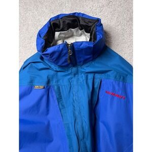 Mammut Gore-Tex XCR Hardshell Jacket Mens Large Blue Waterproof Hooded Hiking